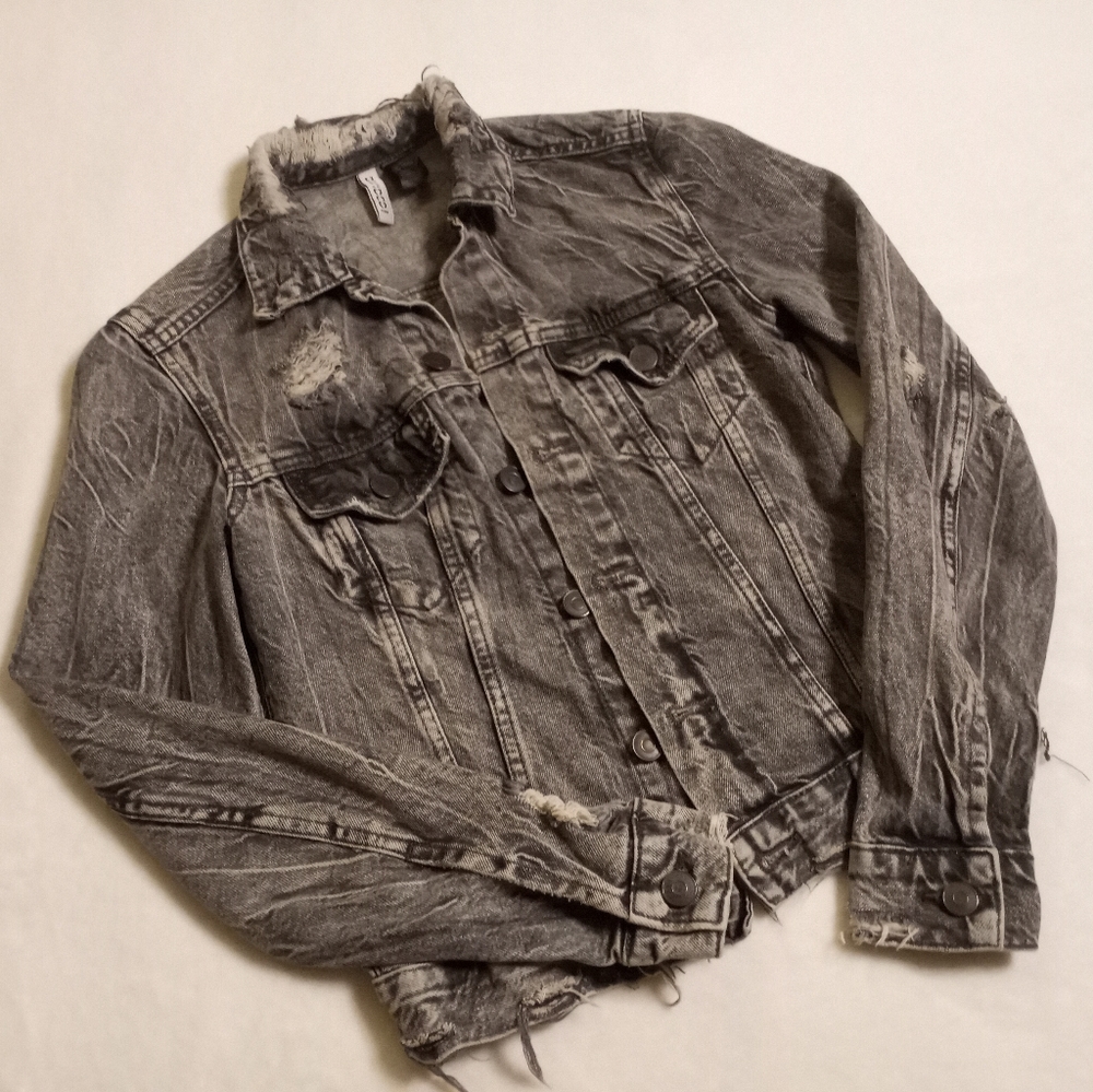 H&M Distressed Jean Jacket